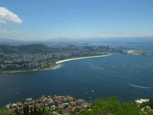 コルコバードの丘から１時間も掛からない場所ですが、こちらは快晴。<br />これがリオデジャネイロの港湾内部側。右側に高層ビル群が有りますが、そこがリオのビジネス中心街。