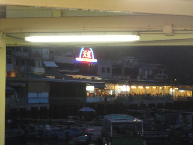 一時間半ほどの南Y島の滞在をたのしみ、帰りの船にのりました。<br />暗くなってきたので、ネオンがきれいです。