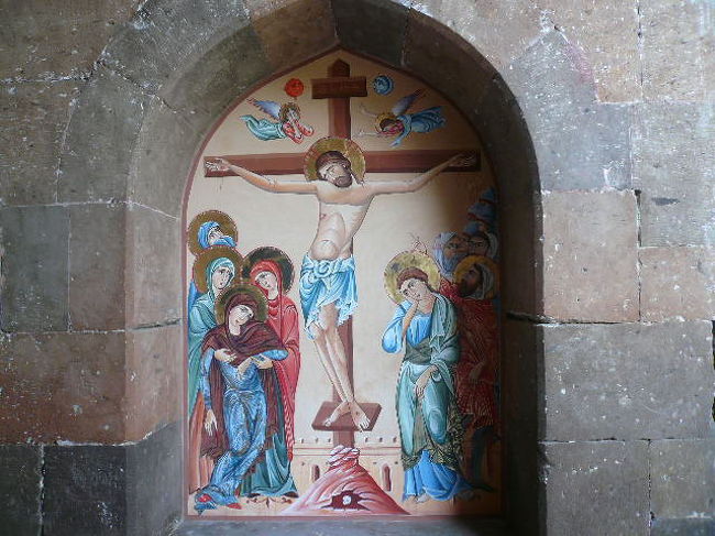 教会と別の建物にあったキリスト教の壁画。