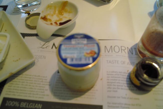 妻は前日夜ごはんまでしっかり食べたので、まだおなかいっぱいなのでヨーグルト。<br /><br />とても苦しいので食べたら昨日同様グランプラス周辺をお散歩に。<br />王立モネ劇場の方に行くと今時ファストファッションブランドがたくさんありました。一気に近代的な街並になります。<br />夫は大きいサイズのため日本じゃほとんどサイズがないのでここぞとばかりにお買い物です。<br /><br />たっくさん買い込んでおやつの時間です!!<br /><br />