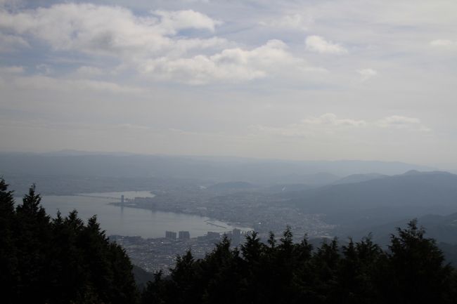 同じ場所から見た琵琶湖