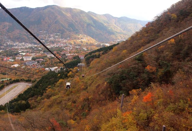 箱根ロープウェイからの紅葉 紅葉シーズンの日曜日の箱根は大混雑 2012年11月18日