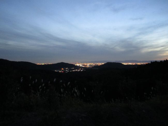 真中よりやや左にある小高い山は東谷山で、これが無ければ名古屋市内の北半分くらいは見渡せるはずです。