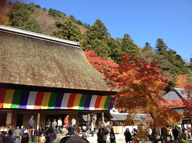 本堂　　屋根が茅葺です