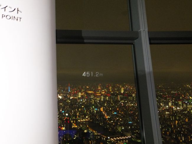 窓ガラスに様々な文字が映ります<br /><br />「451.2m」