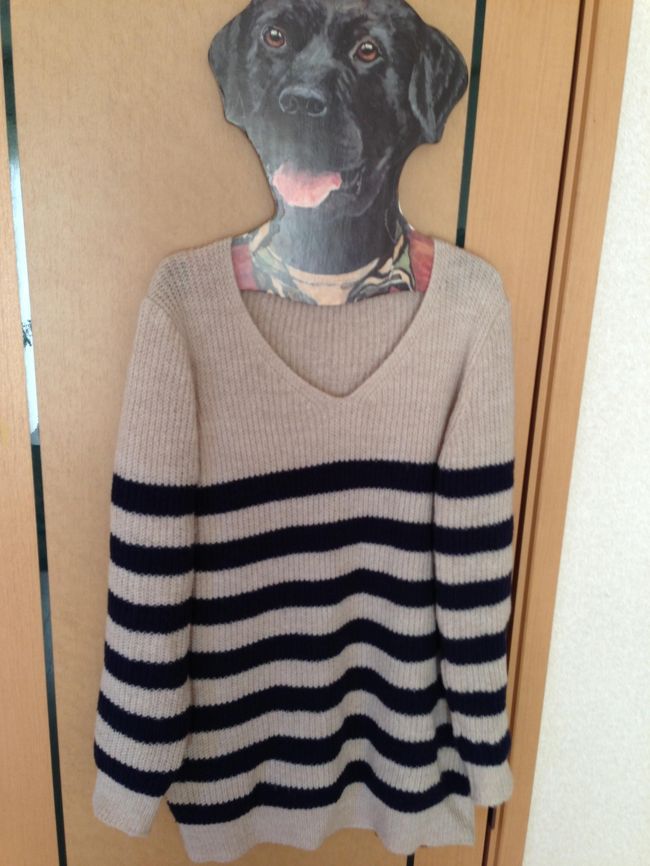 私のものはこれだけ。(涙)<br />ニット。GOTOMALLで12,000Ｗ。<br /><br />あと、2,000ウォンの靴下買いました。<br />韓国のタイツや靴下って、安いのにしっかりしてて優れものよね。<br />もっと沢山買いたかった。