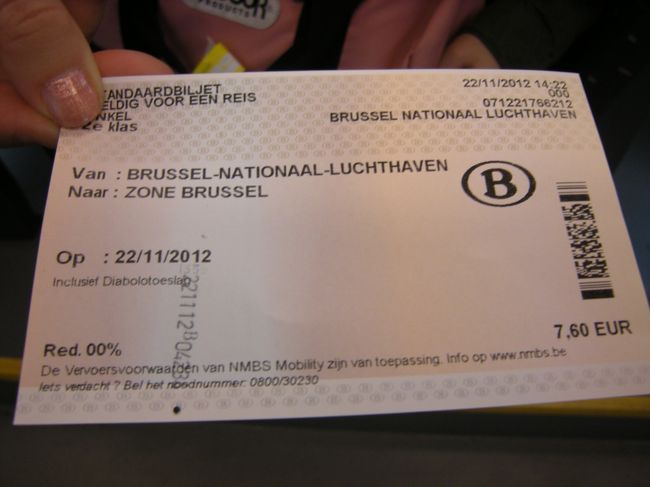 ブリュッセル到着！！<br />トータルで19.5時間も飛行機に乗ってたなんて(+_+)<br /><br />電車でブルージュへ。7.6ユーロ。<br /><br />電車空いてました♪