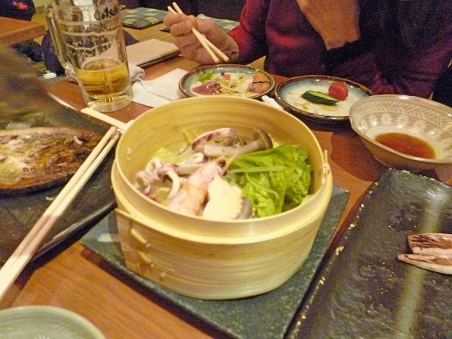 蒸し野菜にほっけもとった