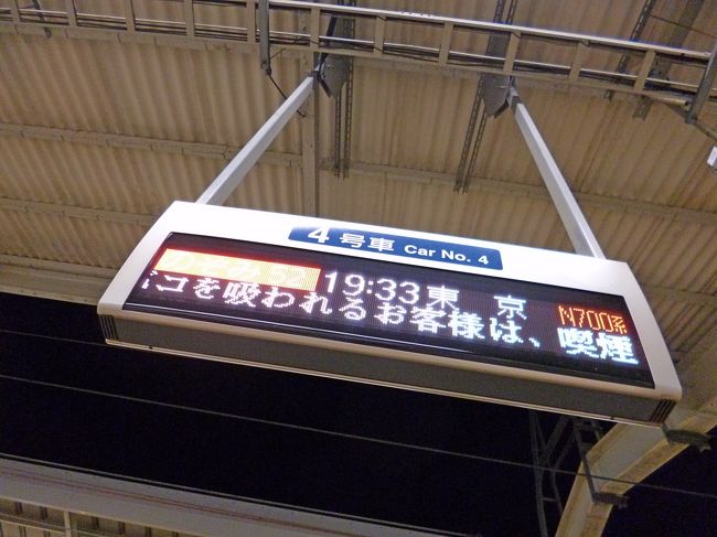 1933発のぞみ52号で帰京