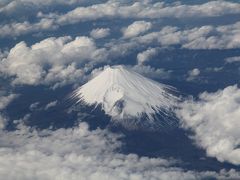 鹿児島へ行く途中に、富士山が綺麗に見えて友人とめちゃくちゃ興奮してしまった…(笑
綺麗に見れました

鹿児島空港に到着する前は乱気流の影響か、機体がかなり揺れたけど無事に着陸！