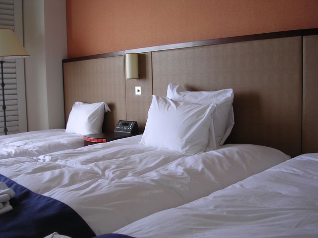 今回はトリプルにソファベッド１台で、４人で一部屋に収めてしまいました（笑）。