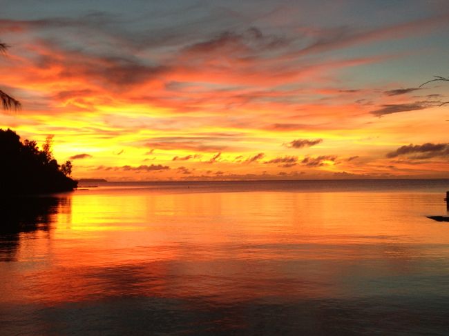真っ赤な夕焼け。