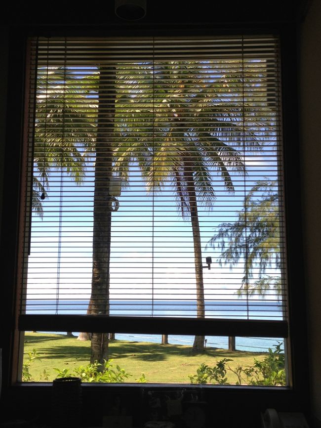 ９時頃、朝食。<br />売店でサンドイッチ、サラダ、フルーツ、デザートを購入。<br />部屋からの景色を眺めながら、BBQの焼きおにぎりもいただきまーす。<br /><br />「ちょっと焼いてあるサンドイッチがうまい！」