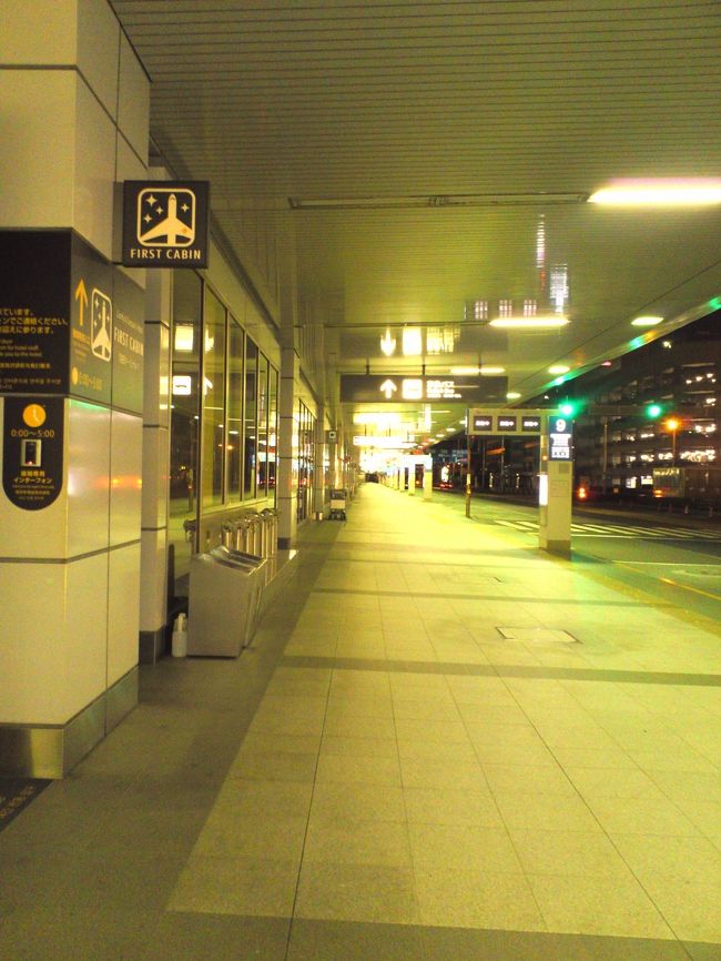 木曜の夜。仕事が終わるとすぐに新幹線に飛び乗りました。<br />２４時近くに羽田空港着。<br />羽田空港第一ビル内の、"FIRST CABIN"に宿泊です。<br /><br />【FIRST CABIN】<br />http://www.first-cabin.jp/<br /><br />１泊4,900円でした。