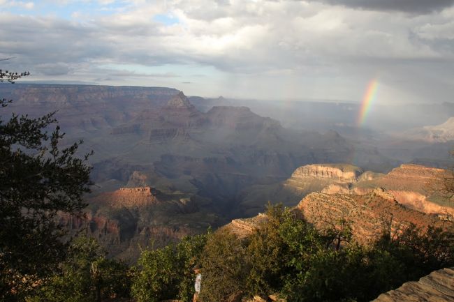 虹が出たんですよ。