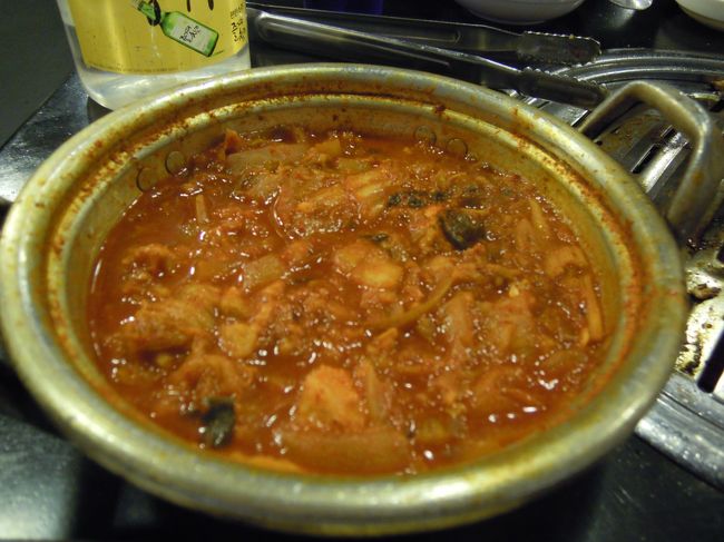 キムチチゲ　5000W<br /><br />美味しかったです<br />Earthは辛いものが苦手なため、<br />Pele一人でこれを食べるのは辛かったですが、、、