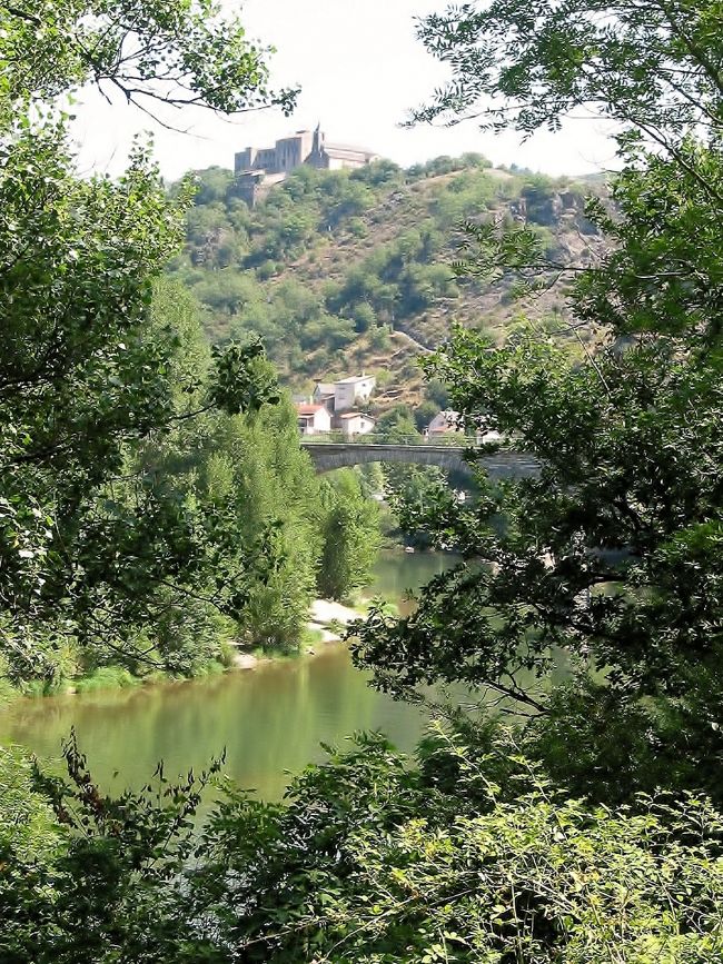 　D 172号線　Tarn　タルン川　Ambialet<br /><br />　丘の上に城塞が見えます。