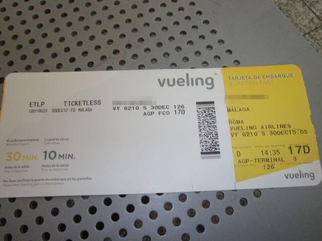 ローマへは、この旅2度目のLCC「ブエリング航空」を利用します。<br /><br />