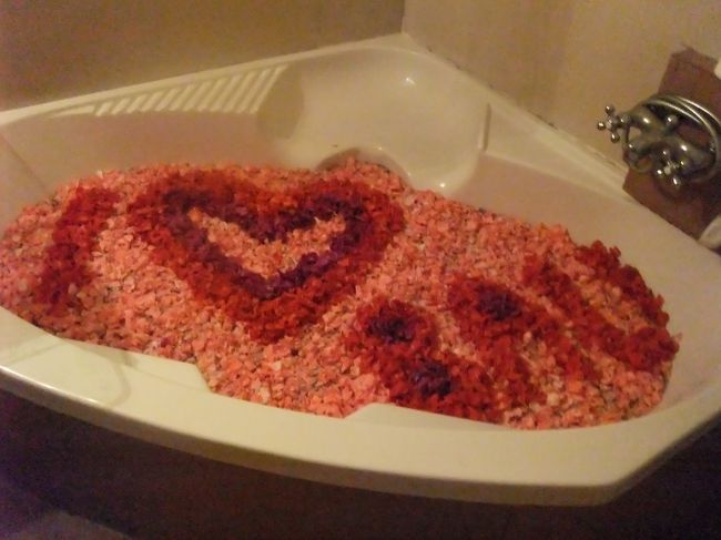 強すぎず、弱すぎず、心地よいマッサージだったので、６時間があっというまに過ぎた！<br /><br />フラワーバスは花びらがめっちゃ多かった。