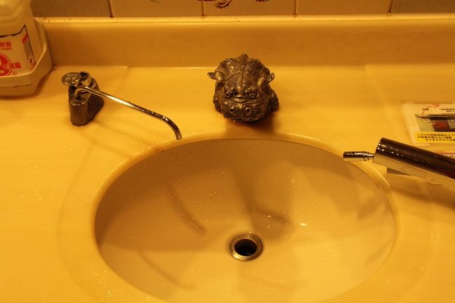 首里城の中のトイレなんですが、蛇口が（？）だったので。