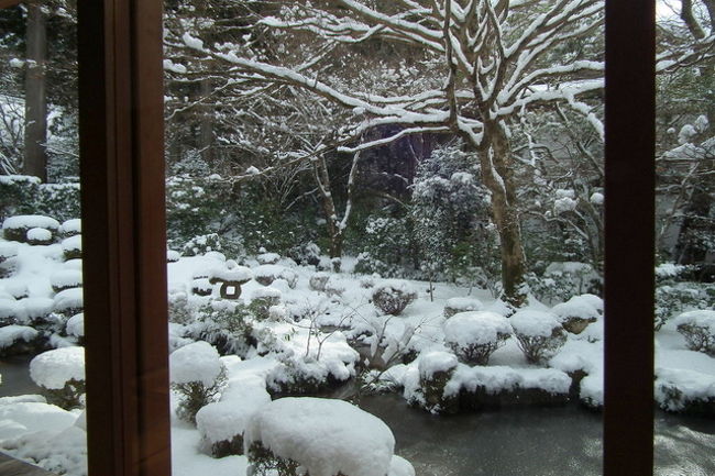 一旦室内に入って襖絵を見学