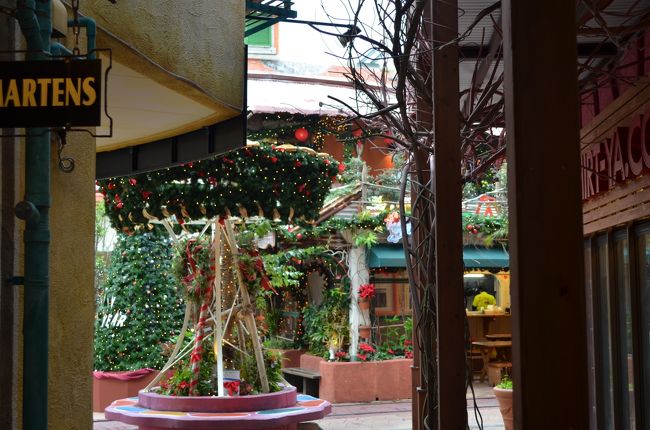 正月なのにクリスマスの飾りつけが残ったままでした