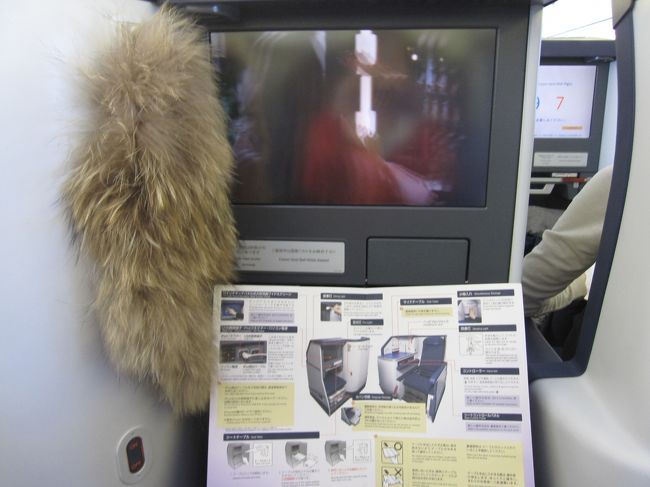 シートの説明冊子。<br />ほぼフルフラットになるタイプ。<br />超快適でした。<br /><br />