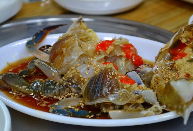 カンジャンケジャン、初めて食べましたが、これはうまい！！！<br />しょうゆの漬かり具合、生のカニの甘みが最高！！！<br />