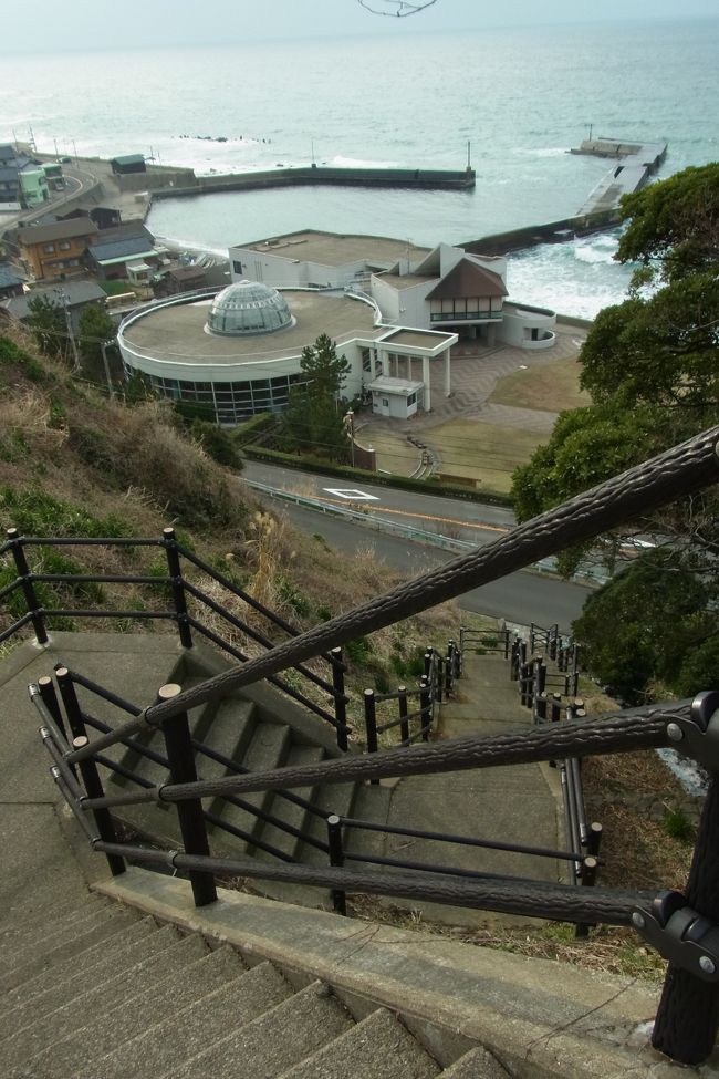 ちなみに、このふるさと資料館にいくまでに、水仙の里公園の水仙ドームから、こーんなすごい階段を登ります。久しぶりに息が切れました・・・。