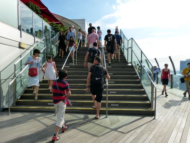 サンズ・スカイパーク展望台最上部に登ります