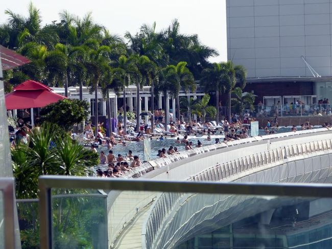 宿泊客しか入れないプールですが大混雑です