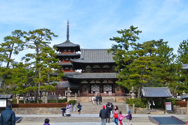 ご飯を食べた後は法隆寺へ！<br /><br />日本最初の世界文化遺産らしい。