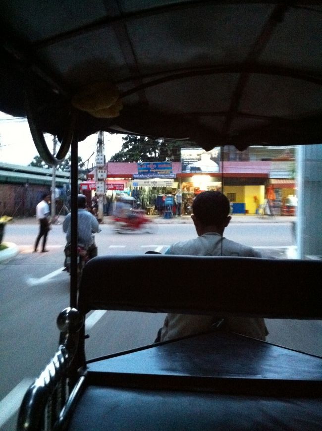 市場でお買い物です。<br />トゥクトゥクに乗っていたら急にスコール、、<br /><br />夜に、伝統的なダンスのショーを見ている時もスコールに見舞われ、途中何も聞こえず。。<br />ダンスは本当に素晴らしくって、もう一度見たいです！<br />見てると元気になるものでした！<br />