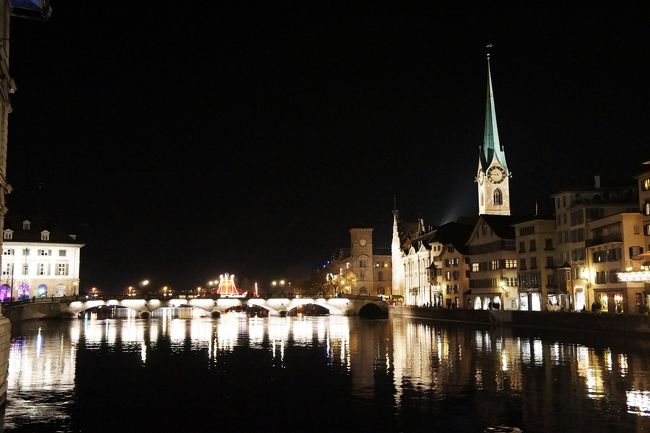 チューリッヒ湖を望む。