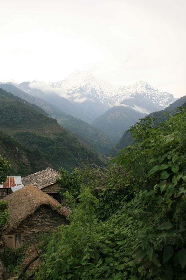 こちらも、トレッキングの途中の写真です。<br />無効に見えるのはヒマラヤ山脈です。学校で習った海外の地名に出会うと、なんだかちょっと嬉しいものです。