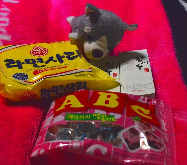 お土産のラーメンとチョコレートと焼酎。<br /><br />とても楽しい激安ソウルでした！<br /><br />おしまい。