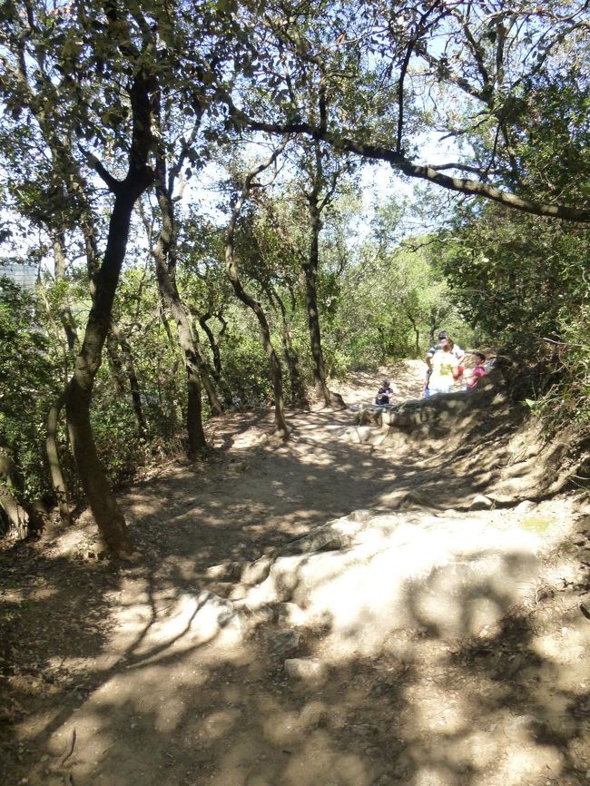 橋の手前に山側に登る道があったので、ちょっと行ってみよう<br /><br />道がだんだん狭く険しくなってきて、「山越えコースだったりして・・・」と不安になりつつ、もう少しだけ・・・