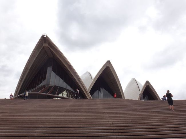 そうそう、近くで見るとよく分かるけど、オペラハウスは白ではなく、グレーっぽい感じ。これはワザとしているとのこと。