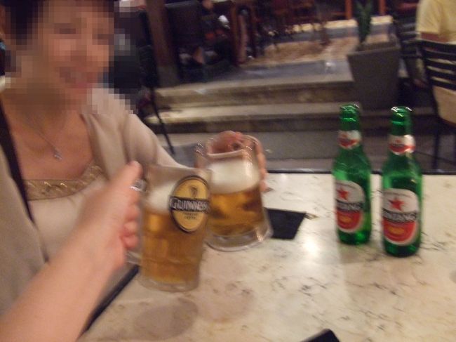 まずはビンタンビールで乾杯( ^^)／▽▽\(^^ )