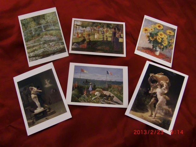 気に入った絵のポストカード買いました( ^ω^ )1枚$1.25<br />