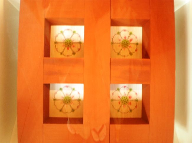 天井格子の実物模型。