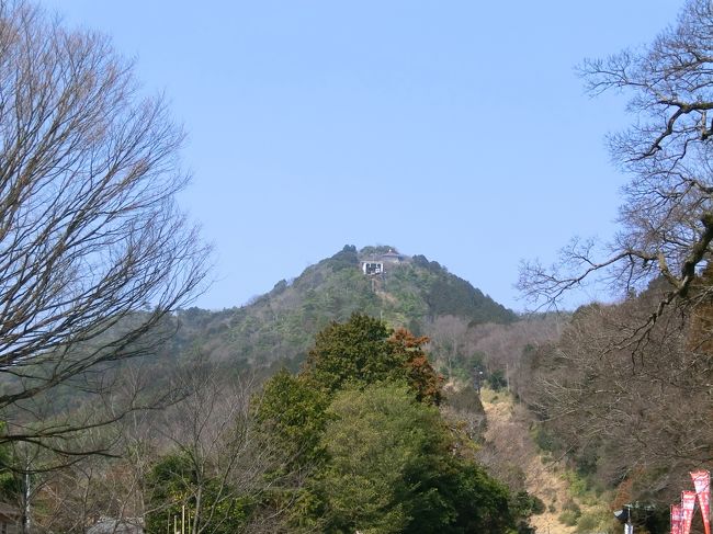 山頂のロープウェー乗り場が見えます。<br /><br />ここまで来たにもかかわらず、時間の都合上お宮までは行きませんでした・・・<br /><br />残念。