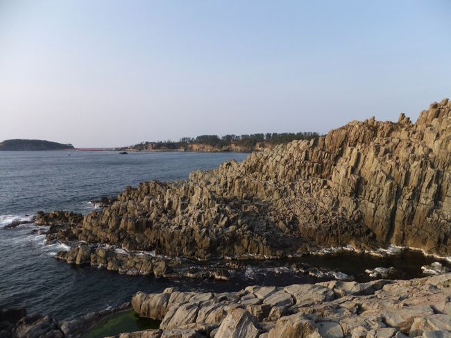 輝石安山岩の柱状節理で、極めて貴重とされています。