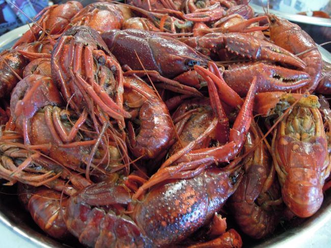 なんだかわかりますか？<br /><br />ザリガニです！<br /><br />本場はニューオリンズですが、アトランタにも1件ありました。<br />「Crawfish Shack Seafood」というお店です。<br />日本じゃなかなか食べられないし、ゲテモノ類に区分されちゃうのかな？いやいやゲテモノじゃないですよ。マジでうまい！！！！<br /><br />とってもビールにあう食べ物なのですが、アトランタはお酒に厳しくてお店では残念ながらお酒を提供していないんです。是非持ち帰りでどうぞ。<br /><br /><br />お店のホームページ<br />http://www.crawfishshackseafood.com/about/