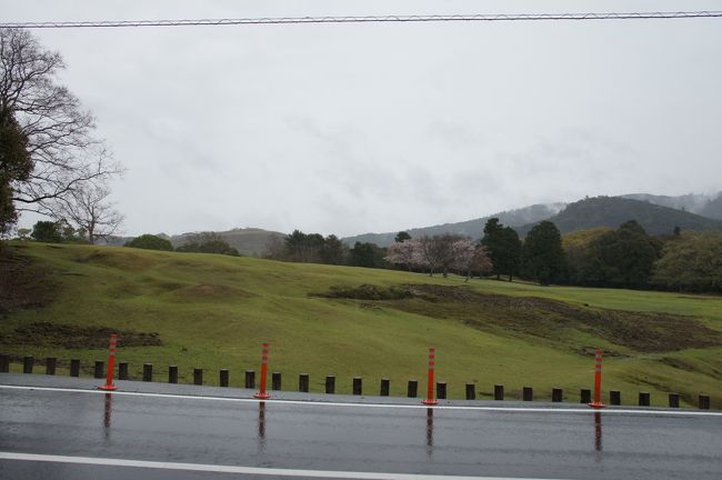参道から今度は右折して進むと、飛火野です。ここは、春日神社の裾野。なだらかな山の起伏が独特な印象のエリアです。<br />春日の大明神が鹿を召されてお着きになった場所なのですが、着いたのは夜半。お供の八代尊(やしろのみこと)が口から火を出して道明かりとされ、その火が消えずに時々飛び回ったのが、この名前の由来です