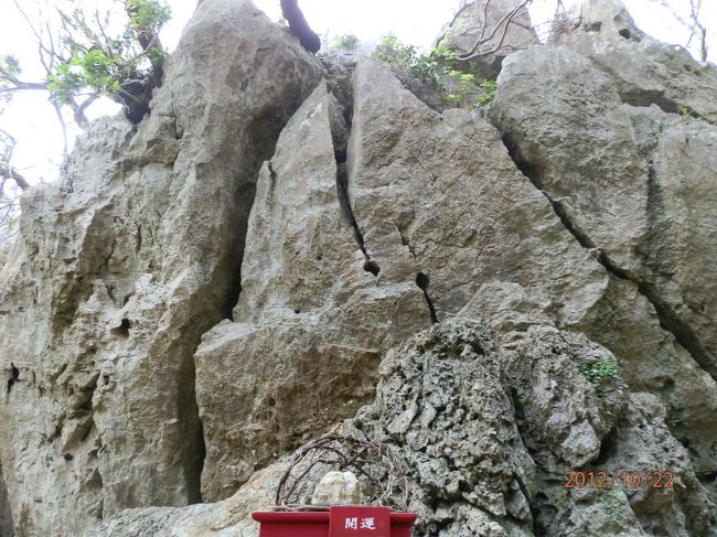 石林の壁です。<br />琉球神話の山から昇る朝日がここに降り注ぐとされ、天上界の神々と地上界の神々が集う聖地です。