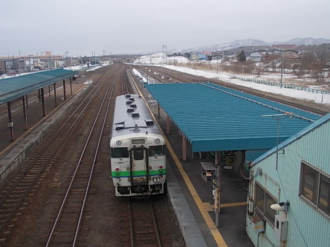 この旅が始まった数日前と比較しても、長万部の雪はすっかり少なくなりました…。