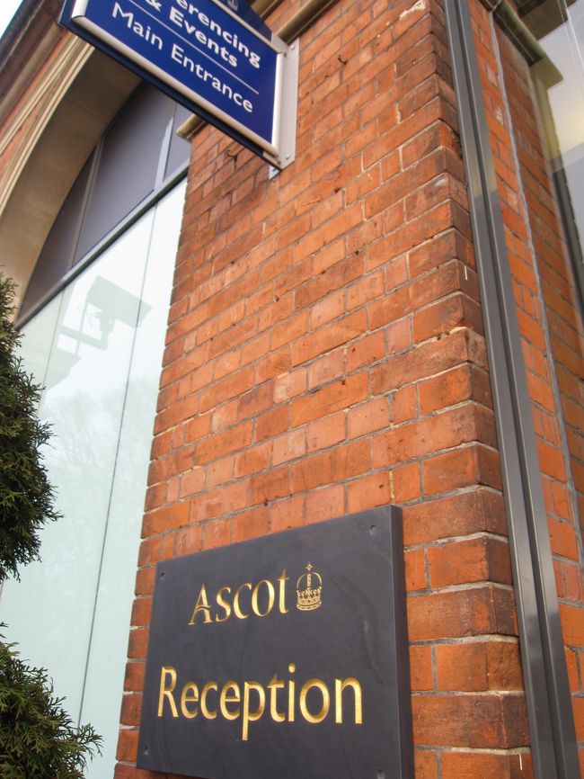 レセプションを発見。<br />しかも中におじさんが！！<br />ダメもとで「中、見れないですよね？」と聞くと案の定ダメだと。<br />すごく残念そうな顔していると監視カメラの映像を見せながら<br />「あっち行って、こっちに行きな」と言われました。<br />よく分からないけど言われた通り行ってみることに。<br /><br />別れ際に机の中ガサゴソしてアスコットのピンバッチをくれました。<br />やさしいおじさんでした。