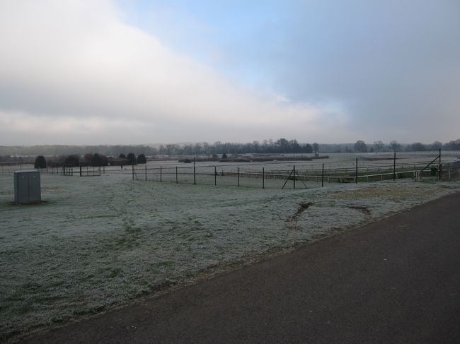 道がある！<br />そして犬の散歩させてる人もいる！<br />ということはやっぱり入って大丈夫だったのね〜。<br />ということで、思う存分見学だ！！<br />といっても草原・・・