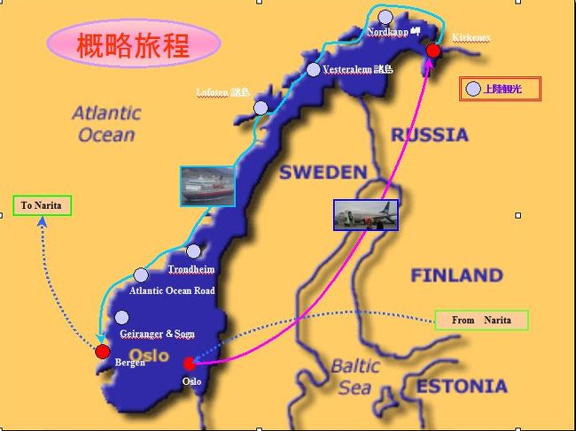 今回旅程の概要